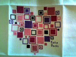 Cross stitch square for Ellie C's quilt