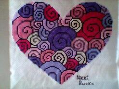 Cross stitch square for Ellie C's quilt