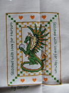 Cross stitch square for Harlum L's quilt