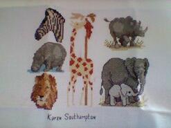 Cross stitch square for Theo B's quilt