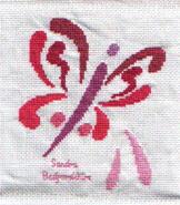 Cross stitch square for Tahlia-Annikki's quilt