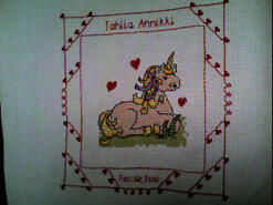 Cross stitch square for Tahlia-Annikki's quilt