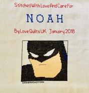 Cross stitch square for Noah D's quilt