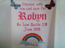 Cross stitch square for Robyn L's quilt