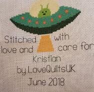 Cross stitch square for Kristian M's quilt