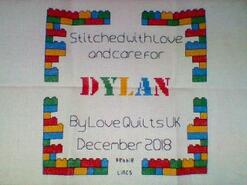 Cross stitch square for Dylan G's quilt