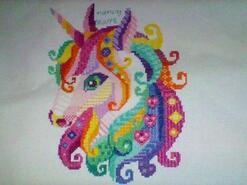 Cross stitch square for Daisy E's quilt