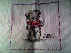 Cross stitch square for Adelaide W's quilt