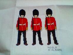 Cross stitch square for Oliver T's quilt