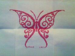 Cross stitch square for Poppy W's quilt