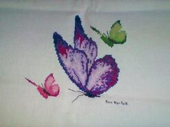 Cross stitch square for Poppy W's quilt