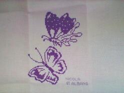 Cross stitch square for Poppy W's quilt