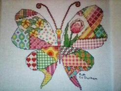 Cross stitch square for Poppy W's quilt