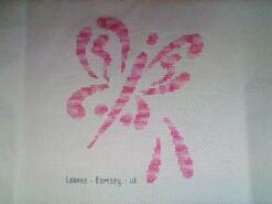 Cross stitch square for Poppy W's quilt