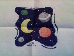 Cross stitch square for Alexander D's quilt