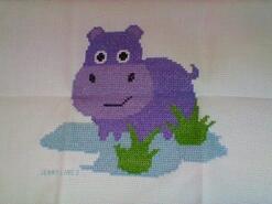 Cross stitch square for Gabriel's quilt