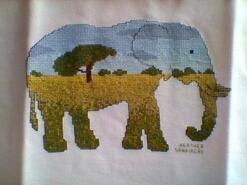 Cross stitch square for Gabriel's quilt