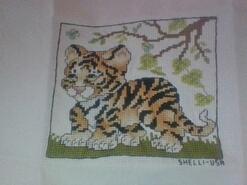 Cross stitch square for Gabriel's quilt