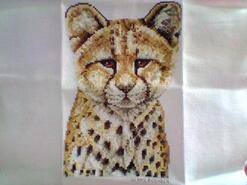 Cross stitch square for Gabriel's quilt