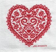 Cross stitch square for Ellie B's quilt