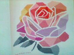 Cross stitch square for Ella M's quilt