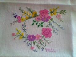 Cross stitch square for Ella M's quilt