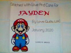 Cross stitch square for Jayden T's quilt