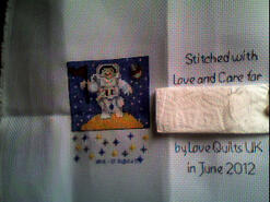 Cross stitch square for Harry X's quilt