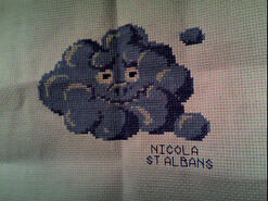 Cross stitch square for Harry X's quilt