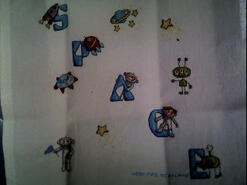Cross stitch square for Harry X's quilt