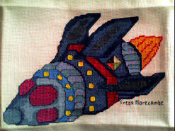 Cross stitch square for Harry X's quilt
