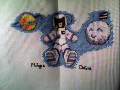 Cross stitch square for Harry X's quilt