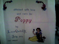 Cross stitch square for Poppy J's quilt