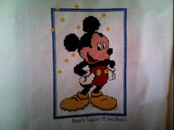 Cross stitch square for Poppy J's quilt