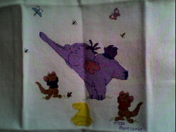 Cross stitch square for Poppy J's quilt