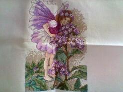 Cross stitch square for Evelyn K's quilt