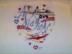 Cross stitch square for Toby D's quilt