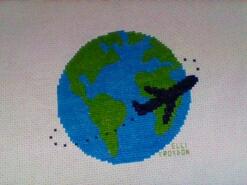 Cross stitch square for Toby D's quilt