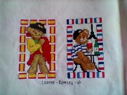 Cross stitch square for Toby D's quilt