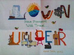 Cross stitch square for Toby D's quilt