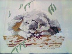 Cross stitch square for Amber P's quilt