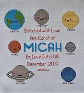 Cross stitch square for Micah C's quilt