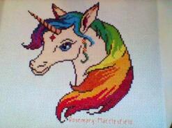 Cross stitch square for Maci W's quilt