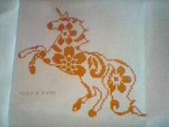 Cross stitch square for Maci W's quilt