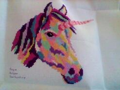 Cross stitch square for Maci W's quilt