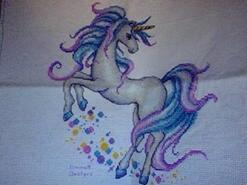 Cross stitch square for Maci W's quilt