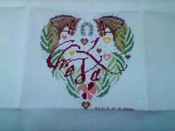 Cross stitch square for Gracie-Lilly's quilt