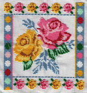 Cross stitch square for Alicia's quilt