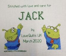 Cross stitch square for Jack M's quilt