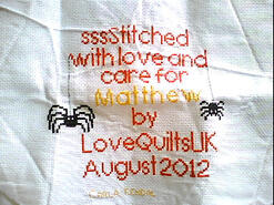 Cross stitch square for Matthew W's quilt